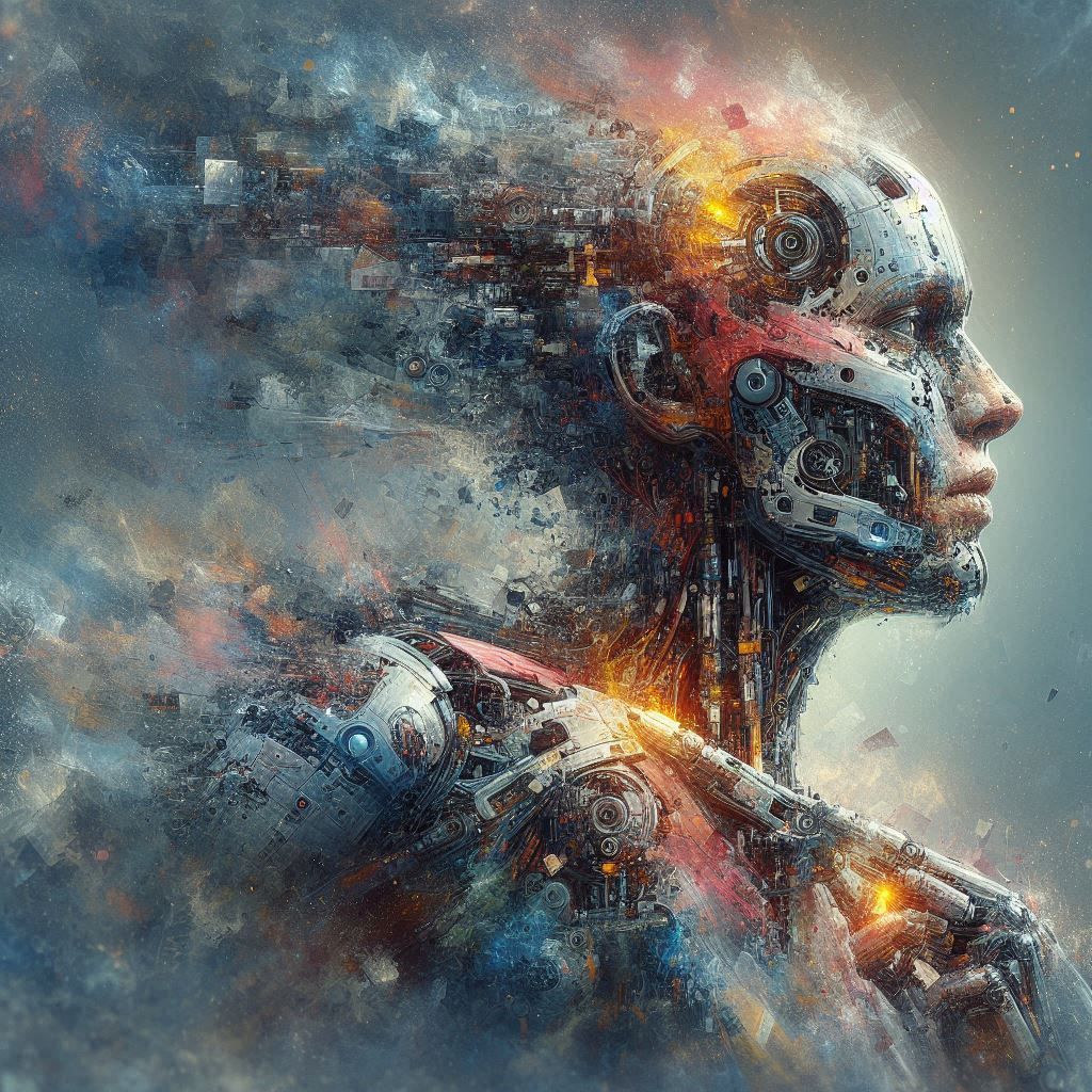 double exposure beautiful fantasy DALL-E 3 portrait landscape..