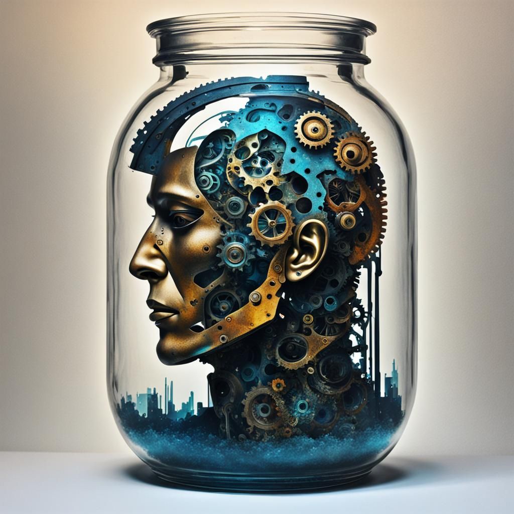 Head in a jar.