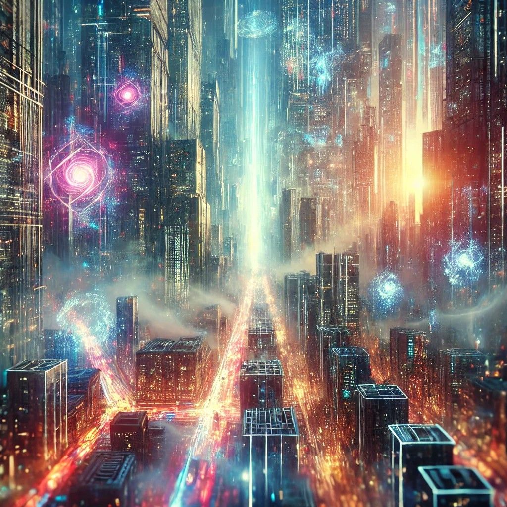 "Neon Dreams in a Twisted City"