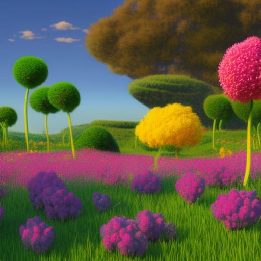 surprising flower field