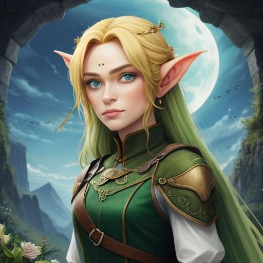 Enchanting Elf Portrait Generated by AI