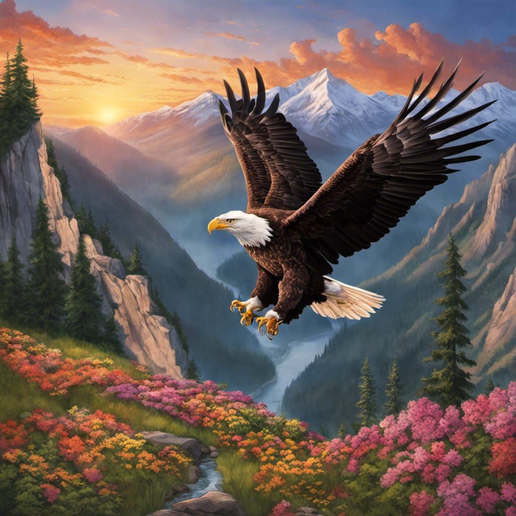Bald eagle home AI Generated Artwork NightCafe Creator