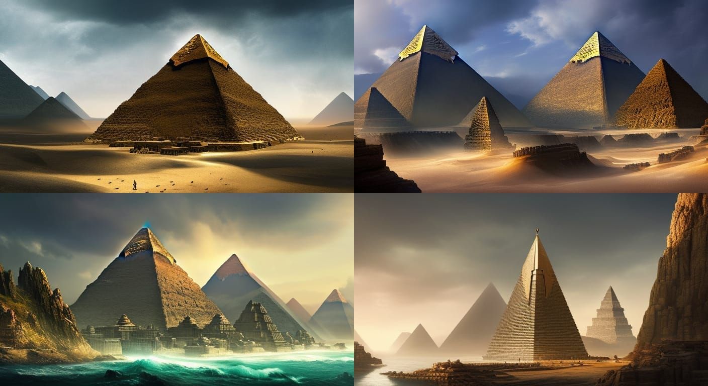 dublex a highly detailed epic cinematic concept art an pyramid ...