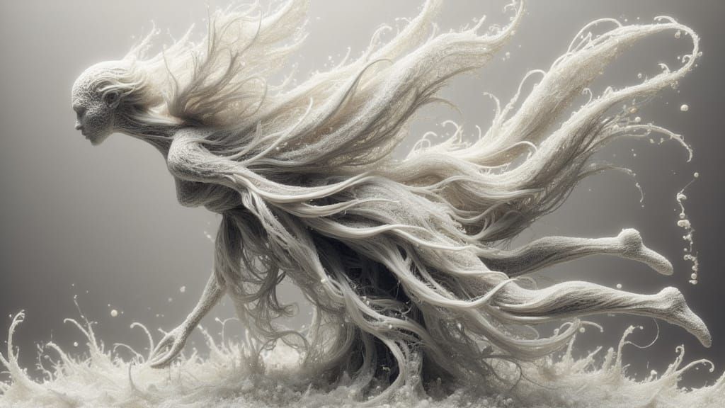 This sculpture serves as a remarkable representation of modern art. Its finely crafted surface and fluid, organic shapes_024