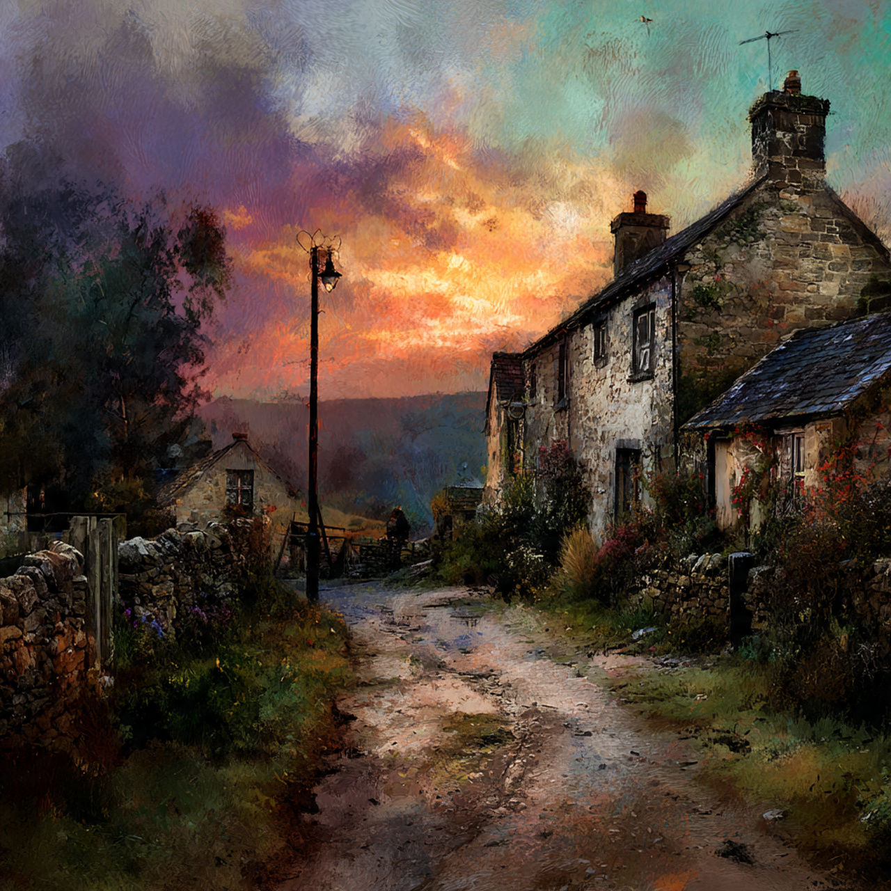 Rural village,pastoral scenery