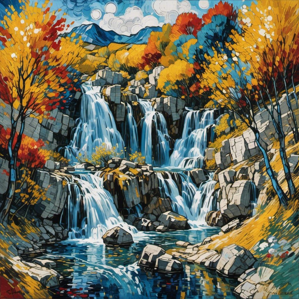 <lora:ColorfulXLv2:1.0>  Waterfall  