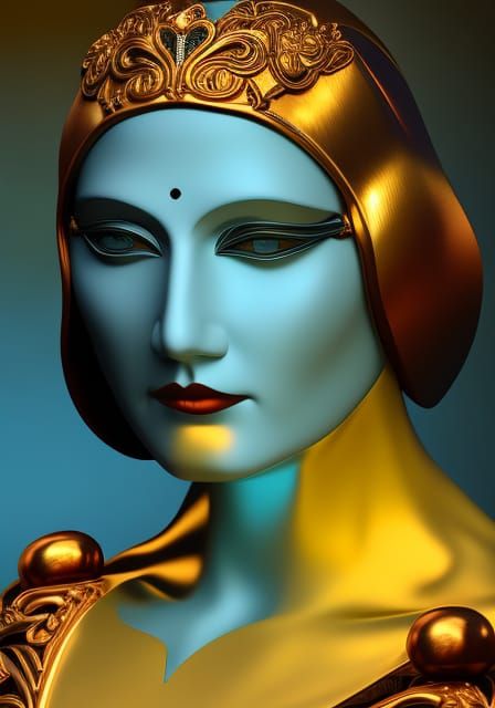 India culture A woman with red hair in the style of Tamara d...