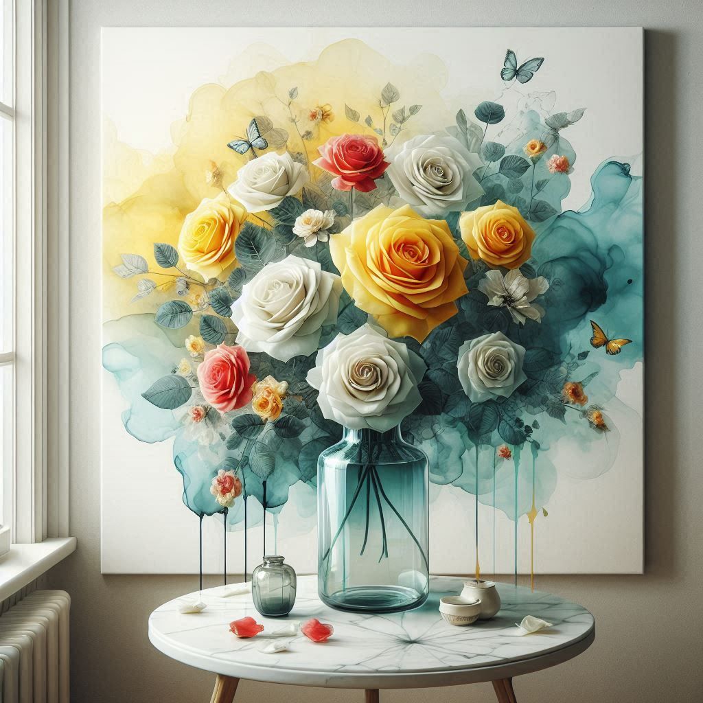 Roses in a vase