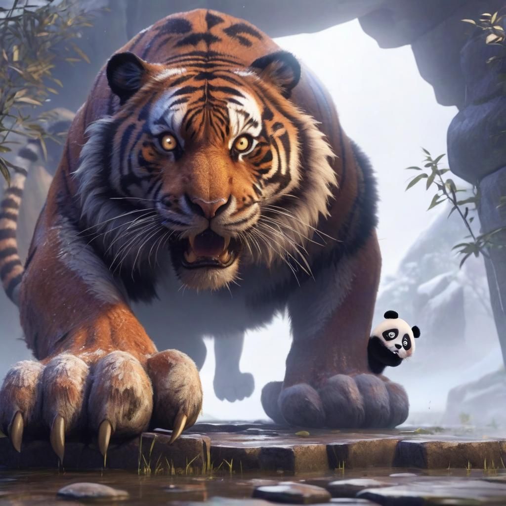 Crouching Tiger, Hidden Panda - AI Generated Artwork - NightCafe Creator