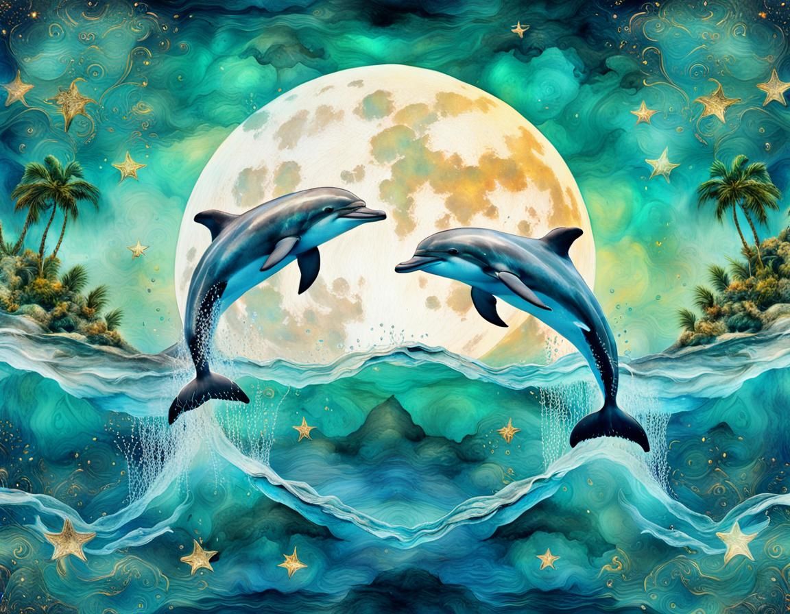 pair of dolphins  by @vegenia