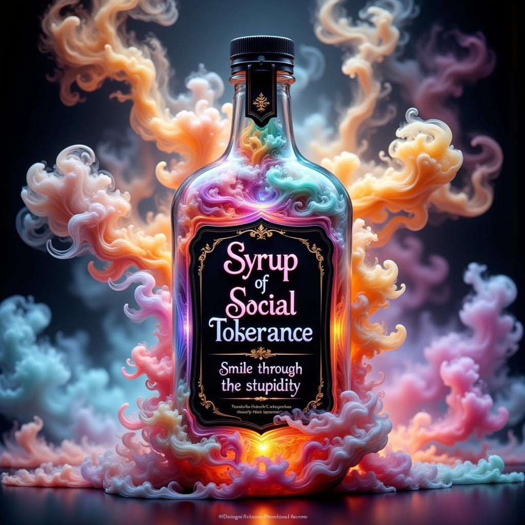 Fine Print: leaves a bad aftertaste. Loses potency around flat-earthers, conspiracy theorists, and men who tells women to smile.”  by @Mistymaywrite