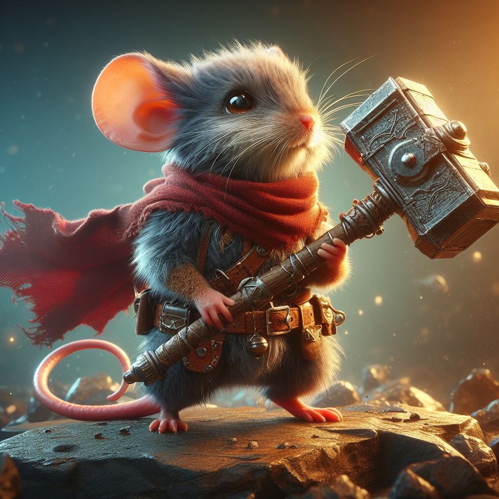 Wee little Warrior with a Warhammer