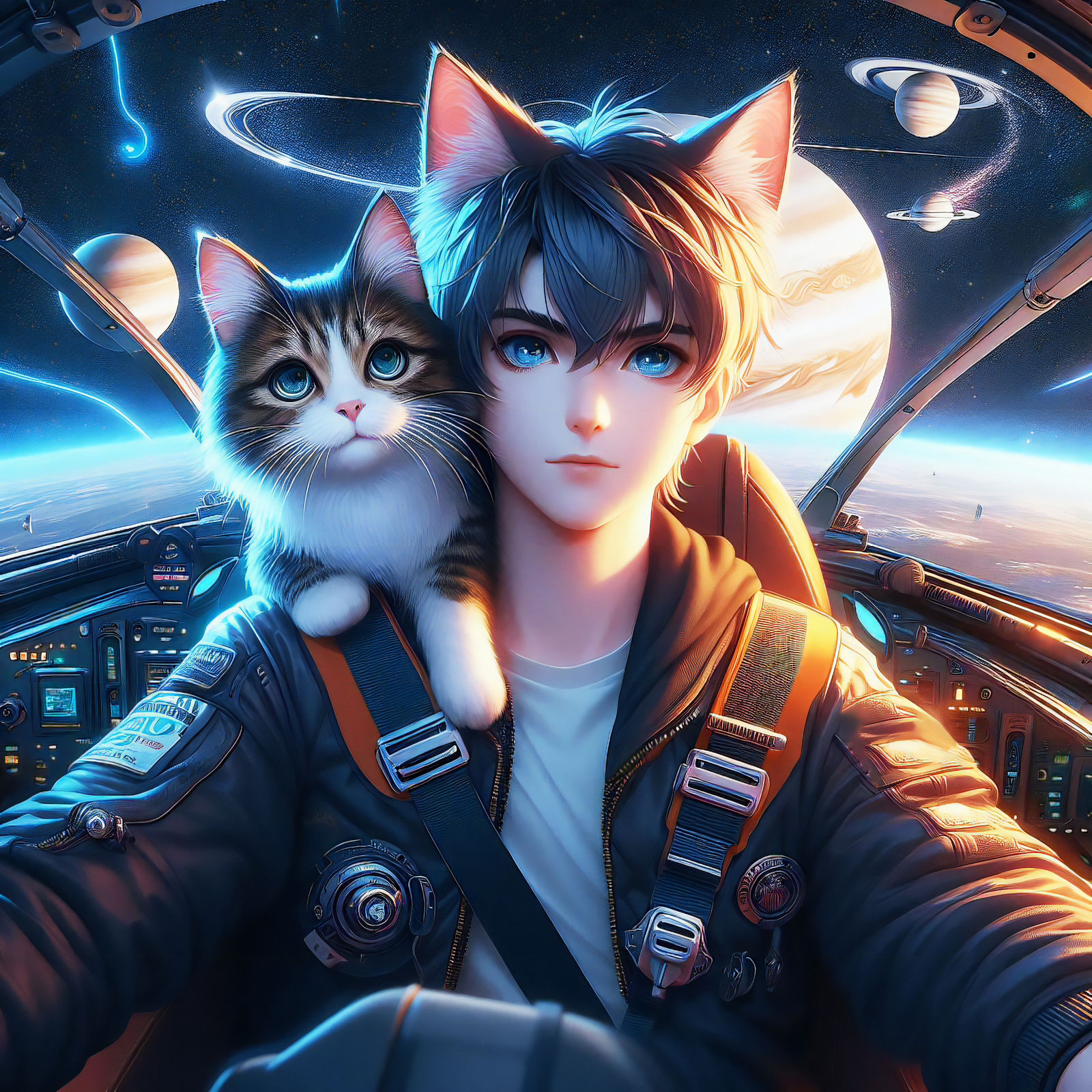 A Purrfect Odyssey One Year Among the Stars with Two Neko Souls