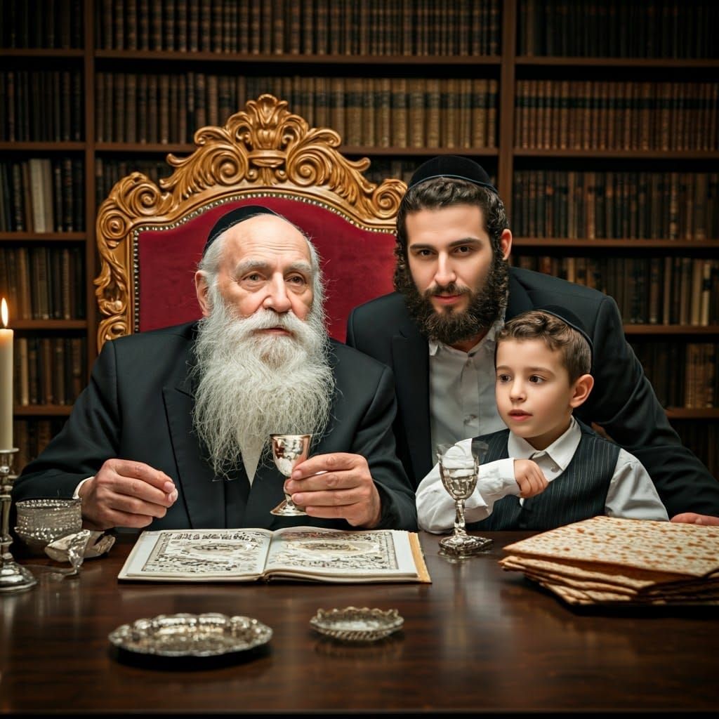 Rabbi's Seder Celebration in Luxurious Splendor
