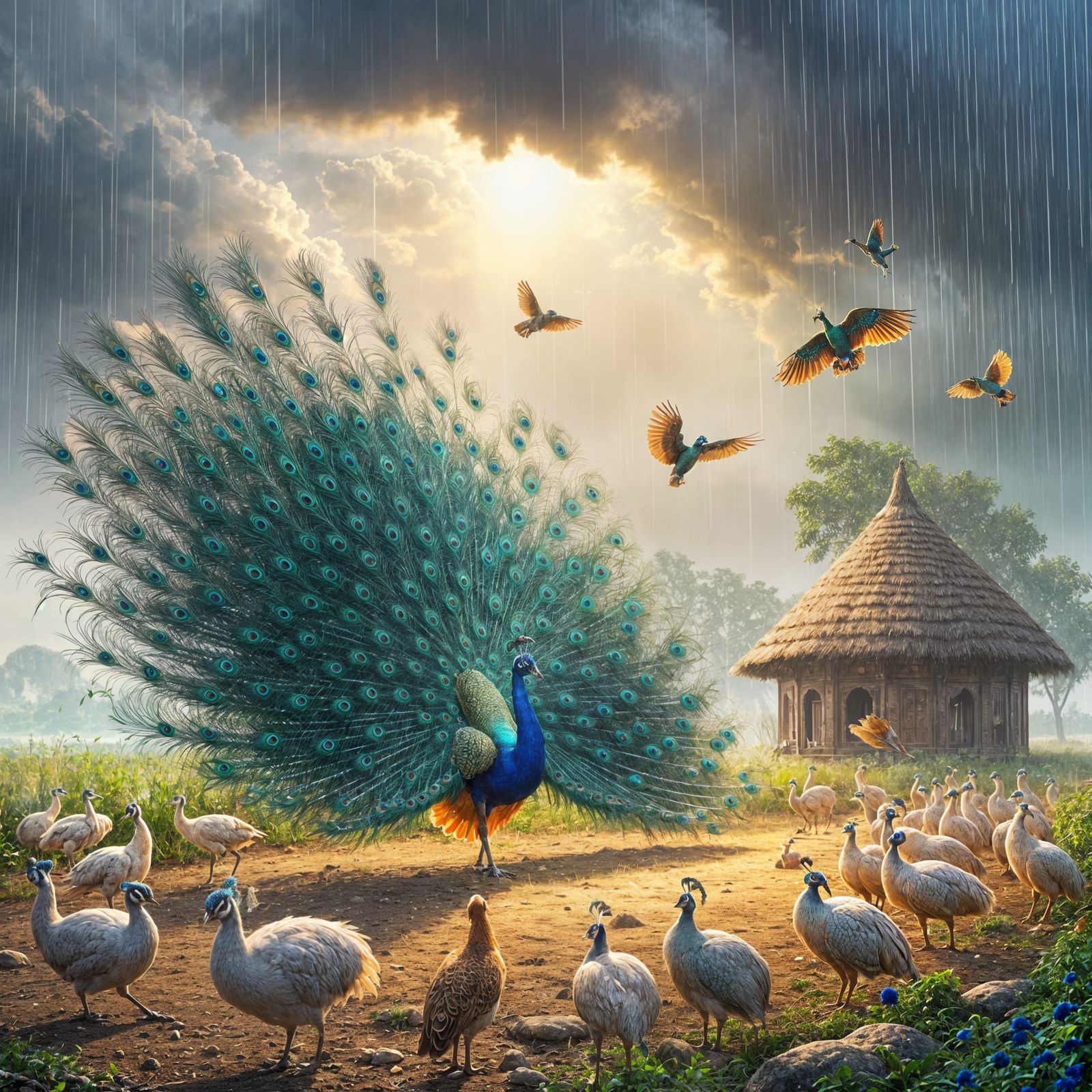 Peacock display