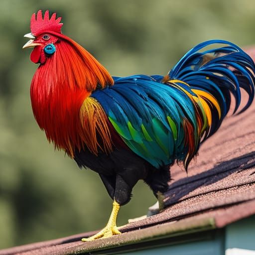 Rooster crowing  by @Marie Brittain