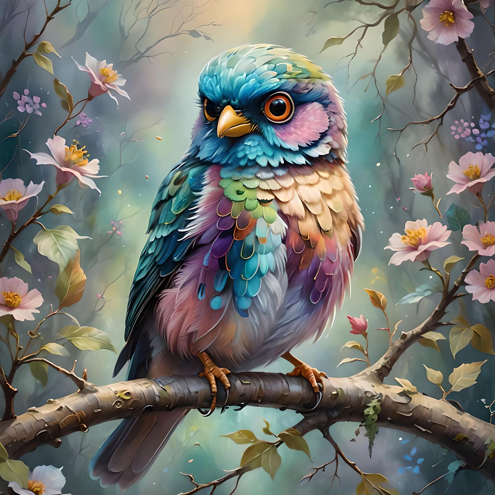 Pastel Sparrow  by @samuella