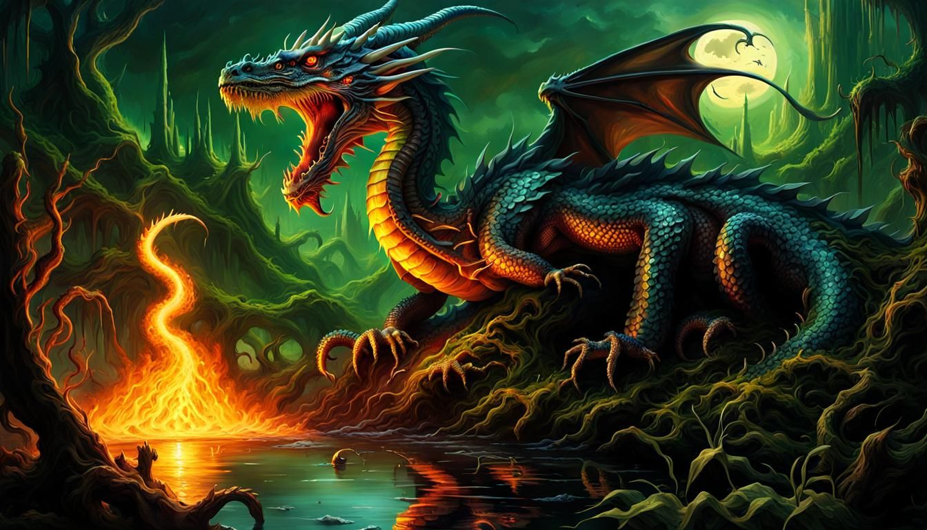 Primordial Dragon  by @Swandotter