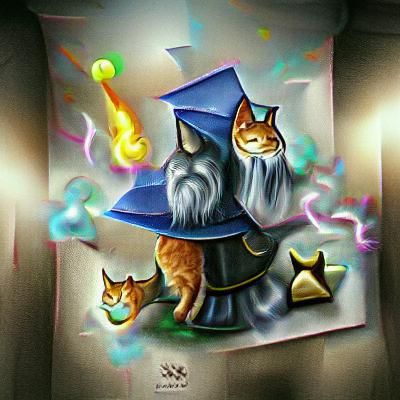 Wizard's cat artwork