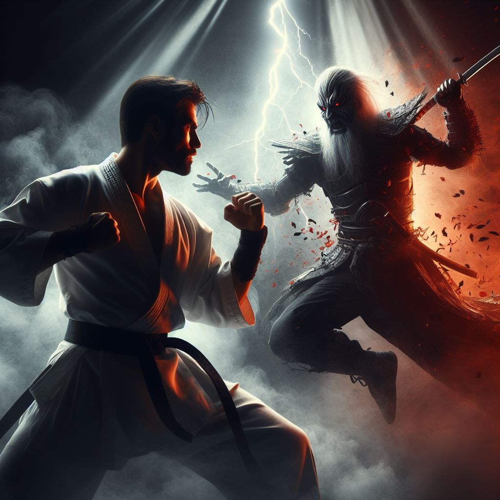 a life and death fight between two martial artists