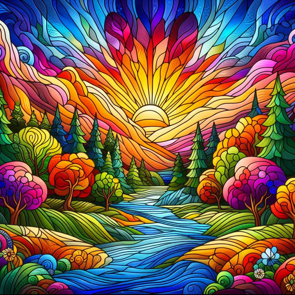 Stained Glass Landscape
