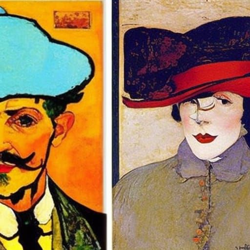 Don't hate hat, love fedoras! 
By Egon Schiele and James Ens...