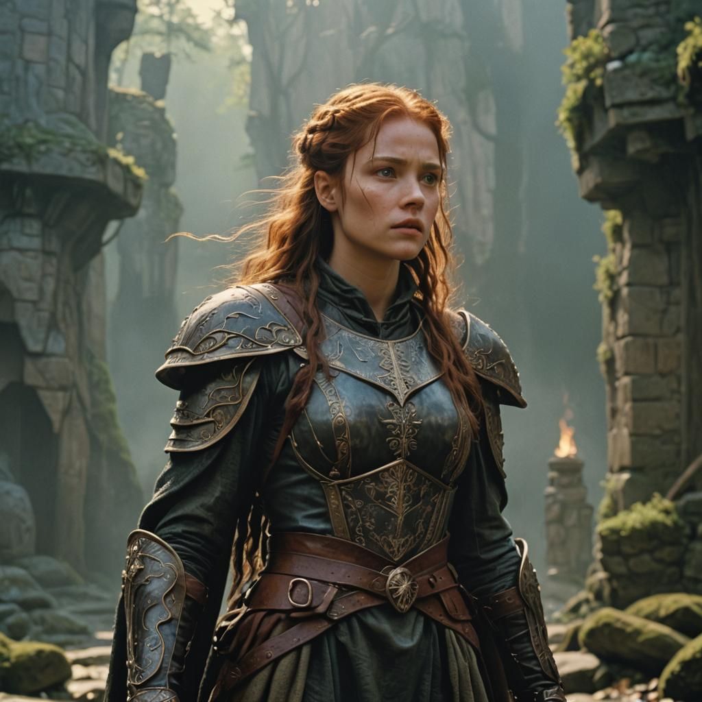 A female main character of a 90s fantasy movie