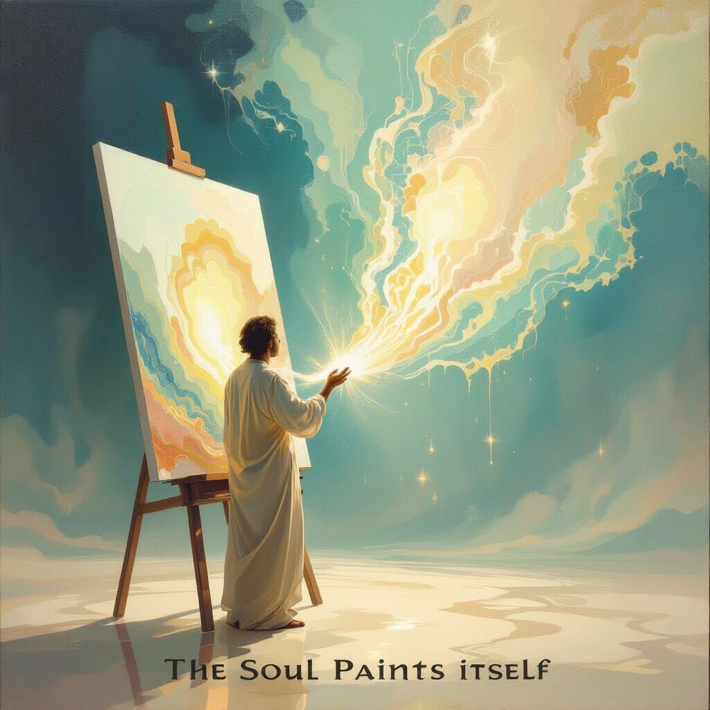 Surrealist Artist Paints With Light in Infinite Space