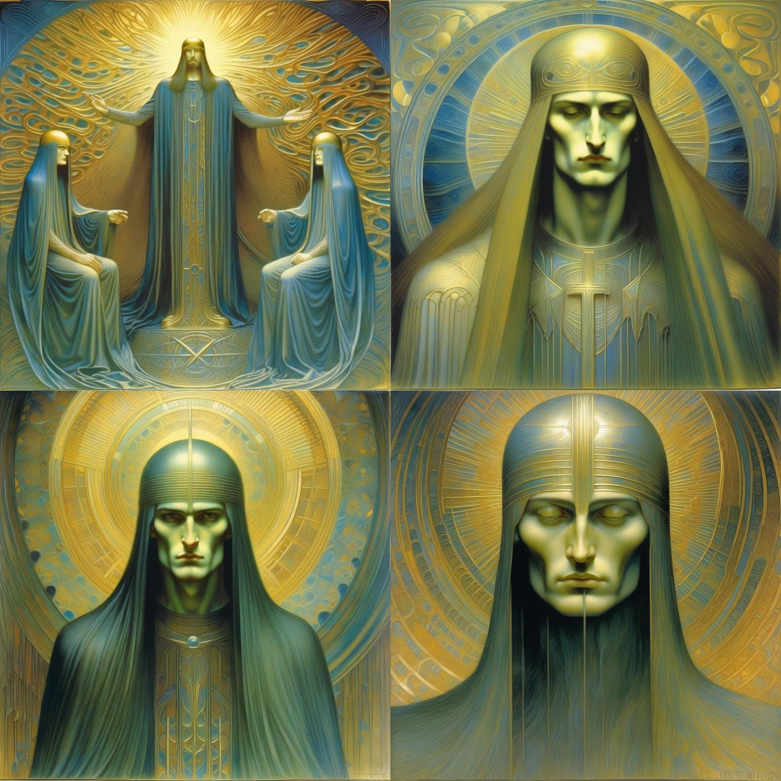 Artist Studies 1573 : by Jean Delville - AI Generated Artwork ...