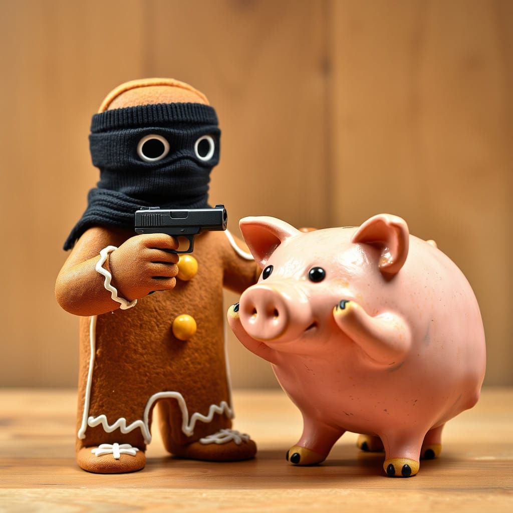 Piggy-bank Robber  by @JokeStirrer