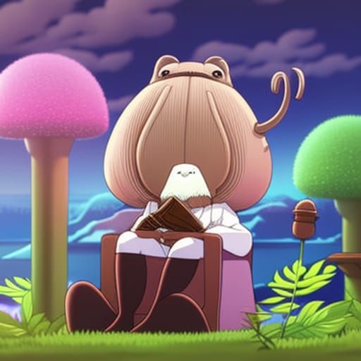 Mr. Marshmallow Head AI Generated Artwork NightCafe Creator