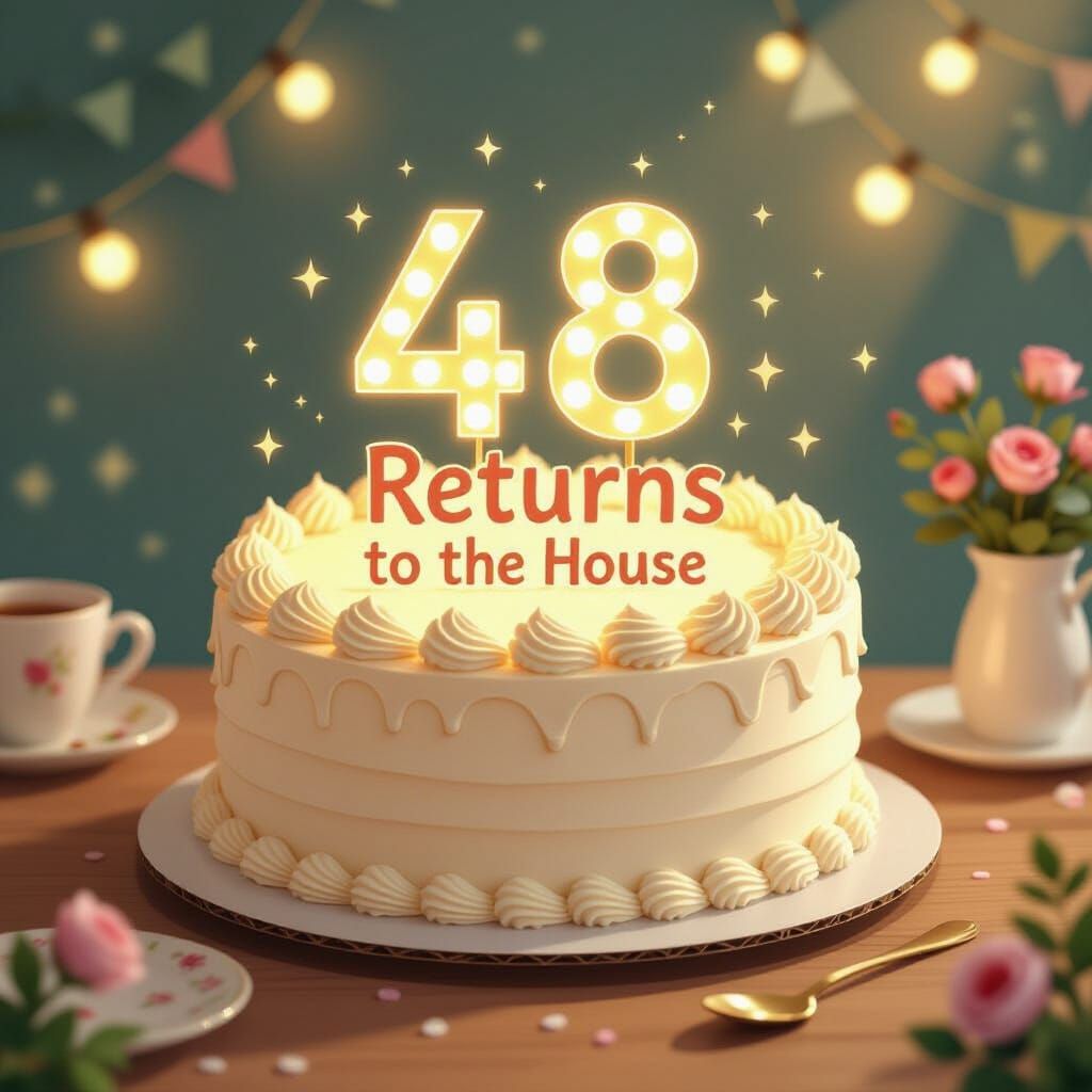 Fluffy Cream Cake With Celebration Message