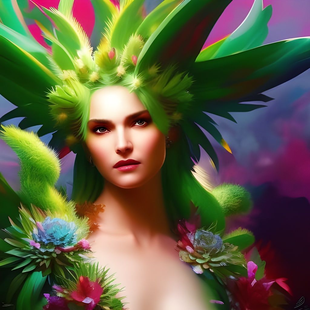 Cactus lady - AI Generated Artwork - NightCafe Creator