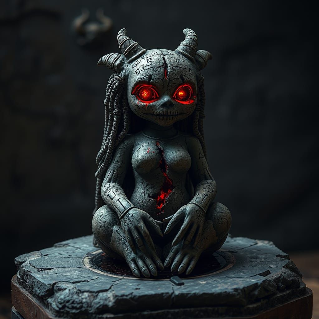 The Harbinger of Despair(half woman half deamon)  by @kylee69