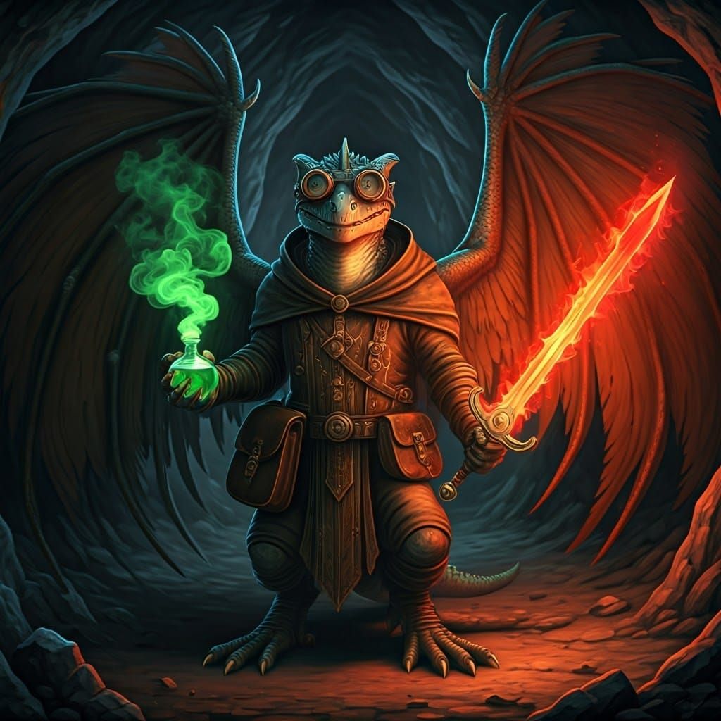 Your quest sidekick, ready with weapons  by @forge4ward