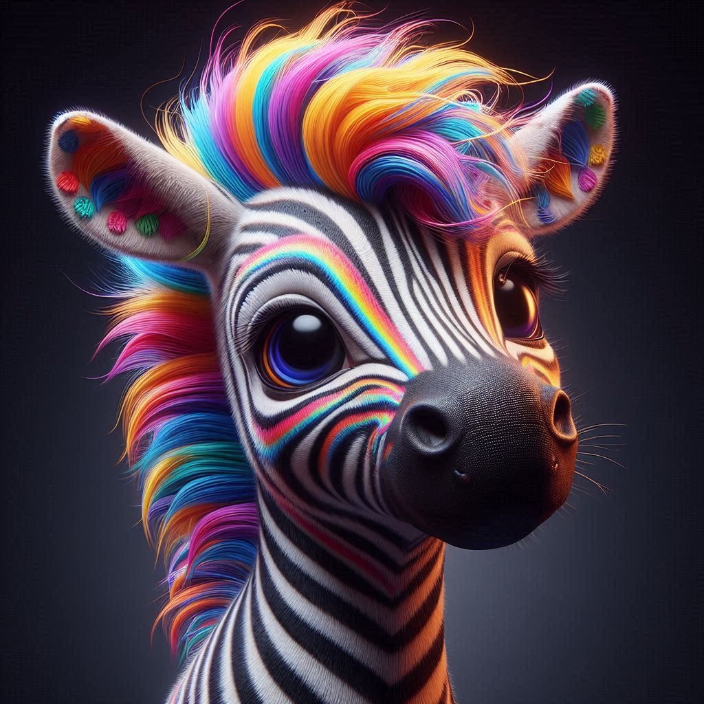 Zany Rainbow Zebra