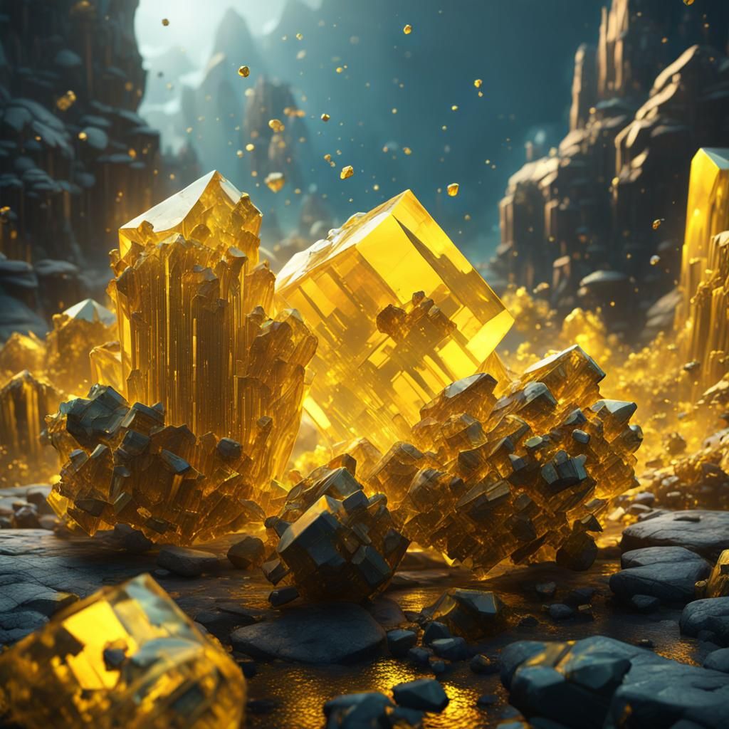 Yellow crystals