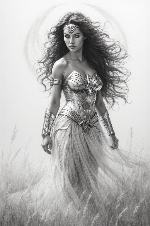 Vogue magazine cover featuring Wonder Woman, goddess-like, s...