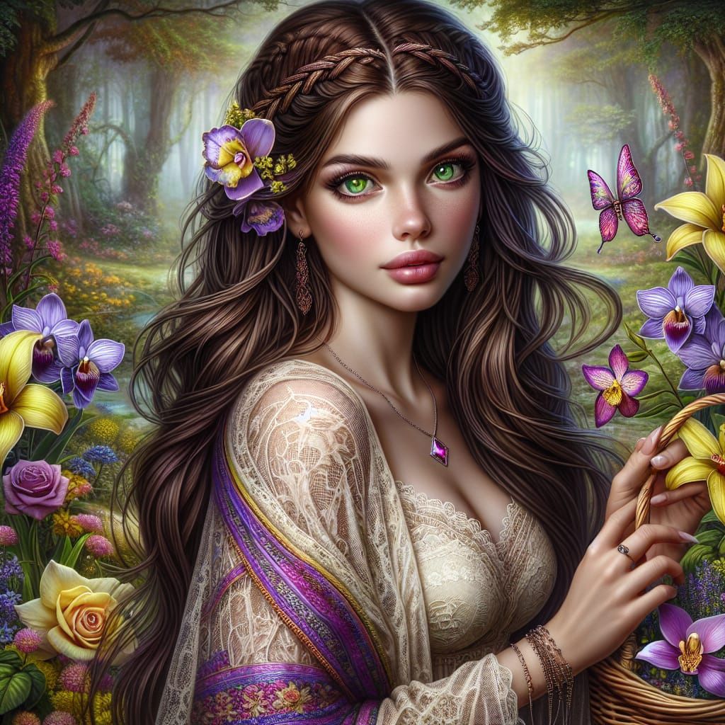 Serene Leaf Flower Picker, Beth