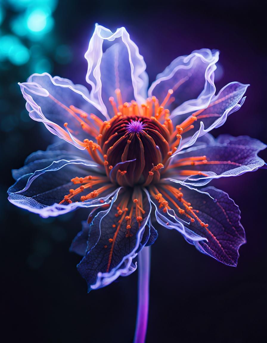 Blacklight Flowers  by @DeliaPeabody