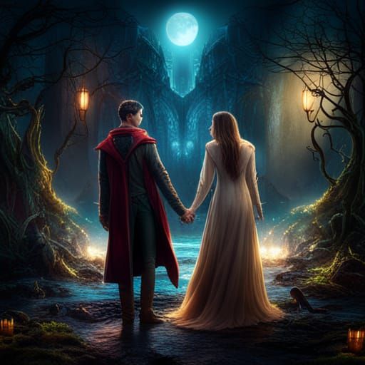 Magic Vampire and werewolf love story 13 - AI Generated Artwork ...