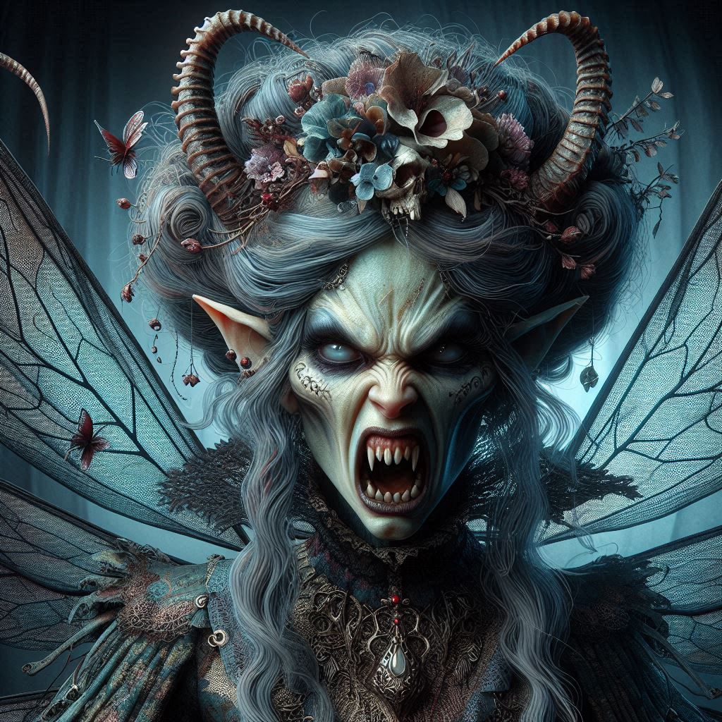 She seems displeased...