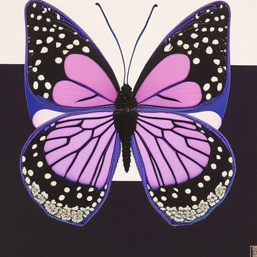 Needlepoint Butterfly AI Generated Artwork NightCafe Creator
