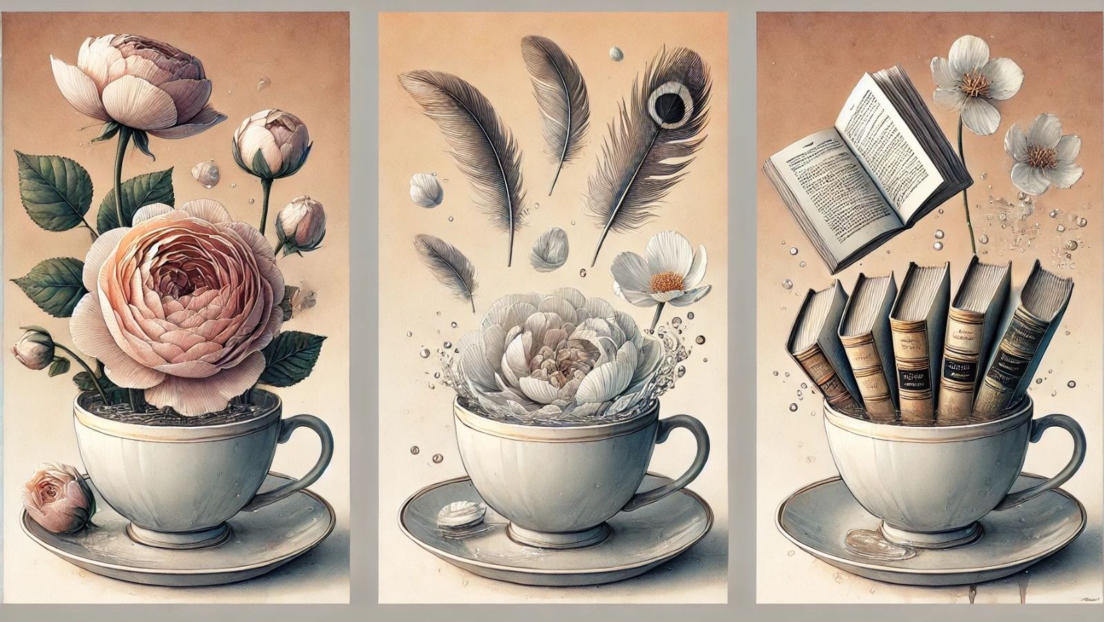 Triptych teacup