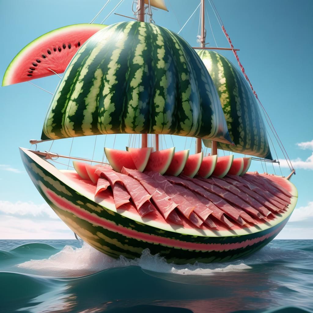 Melon Prosciutto Boat  by @Mulgar the Merciful 