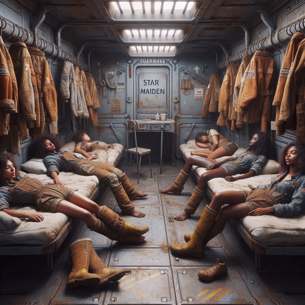 Occupied crew quarters in an old spacefreighter (4)