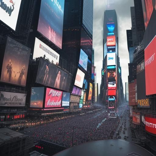 Sylvester am Times Square im Konfettiregen