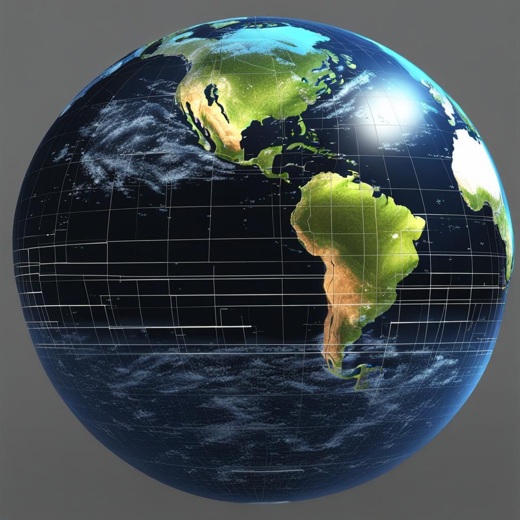Digital earth LightWave 3D depth of field 8K resolution VRay