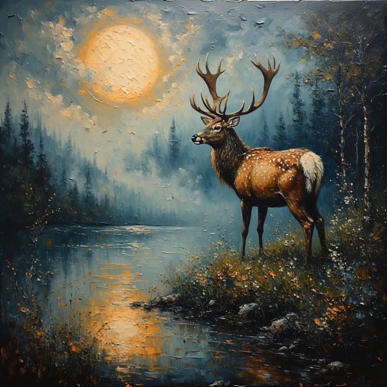 Moonlit Stag