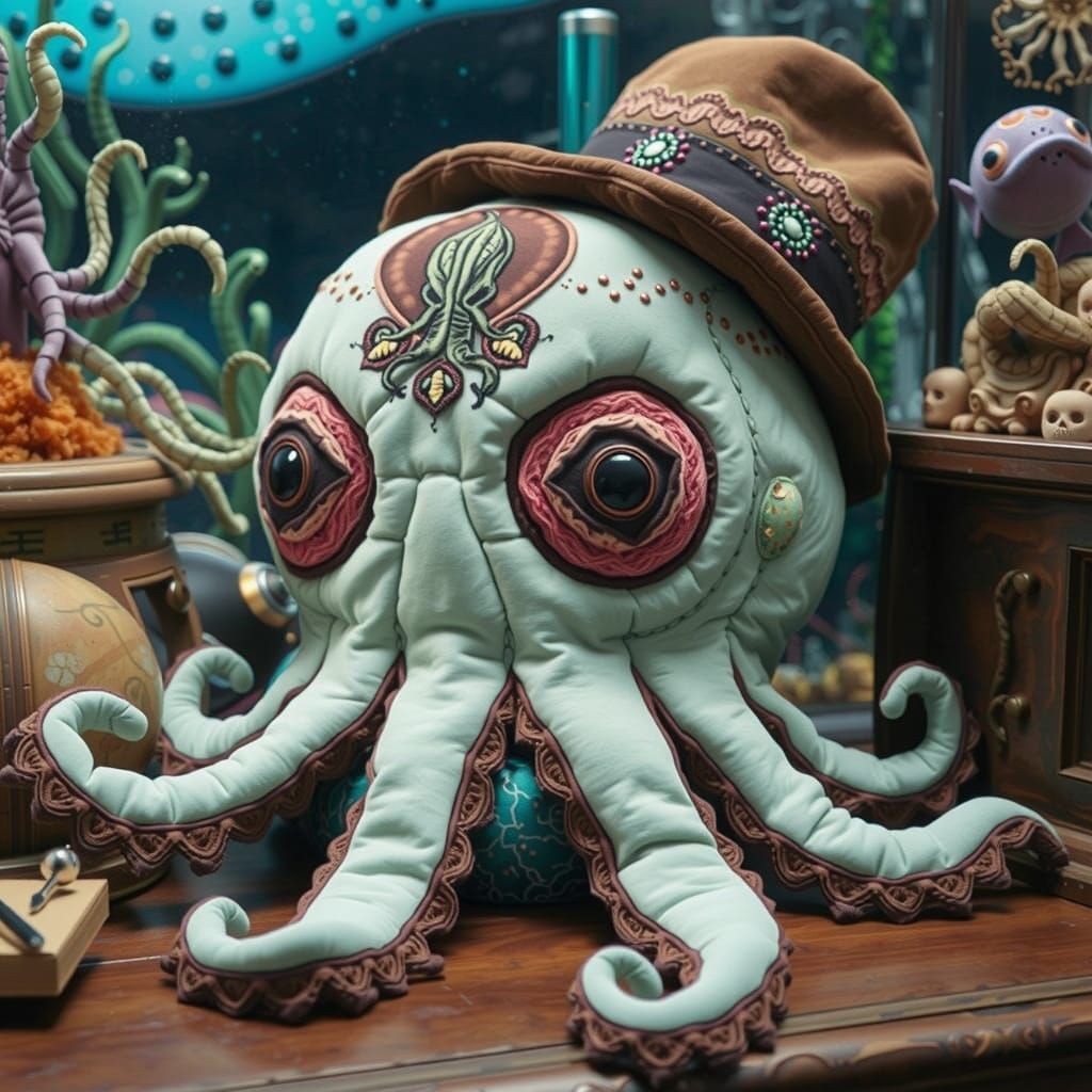 Fabric Cthulu   by @Chief_Runs-with-scissors